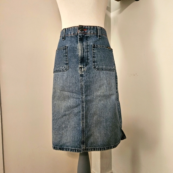 Polo by Ralph Lauren Dresses & Skirts - Polo Jeans Co~ Patch Pocket  Knee Skirt~ Vintage ~ Size‎ 6~Red Stiching